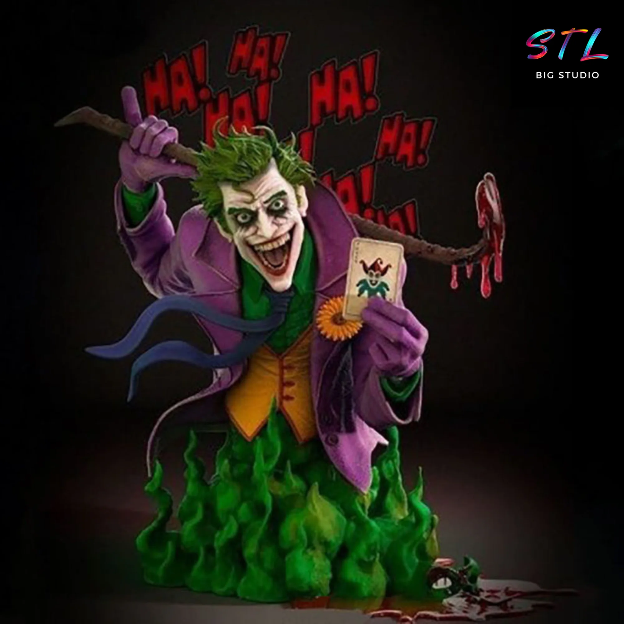 Joker STL | Jack Nicholson Version | 3D Printing Model Model — view 8