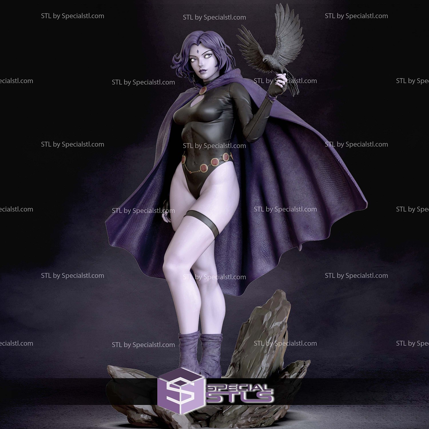 Raven Hood On 3D Printer Files STL Model — view 2