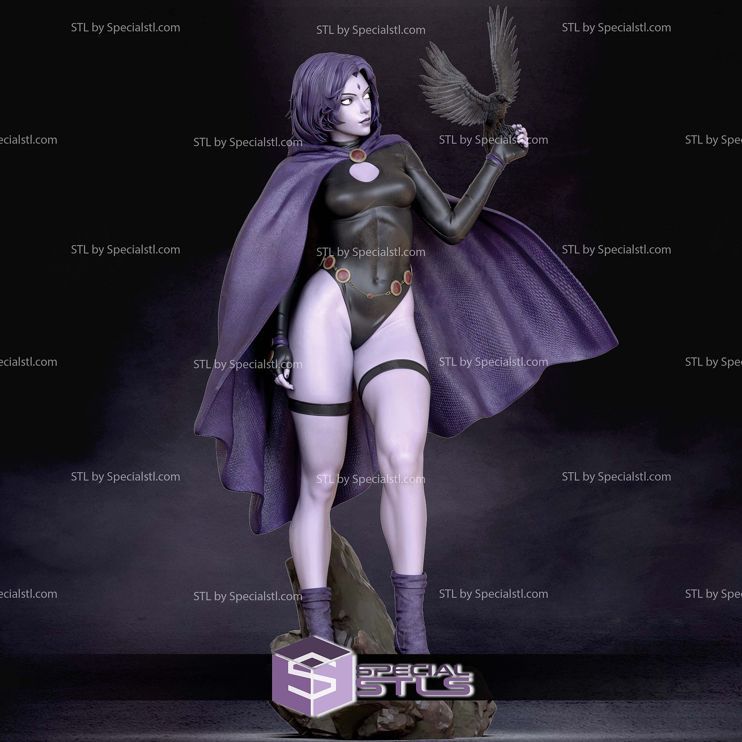 Raven Hood On 3D Printer Files STL Model — view 3