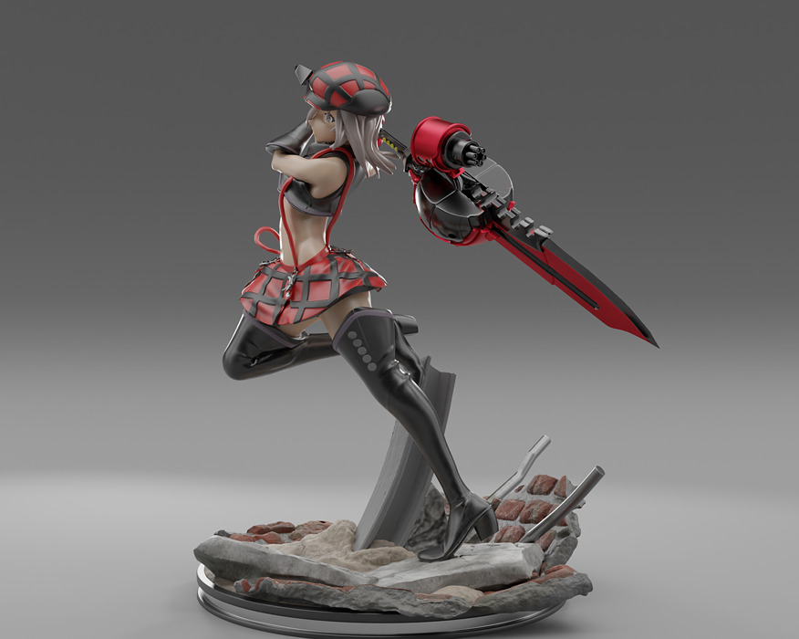 God Eater Alisa 3D print model STL Model — view 2