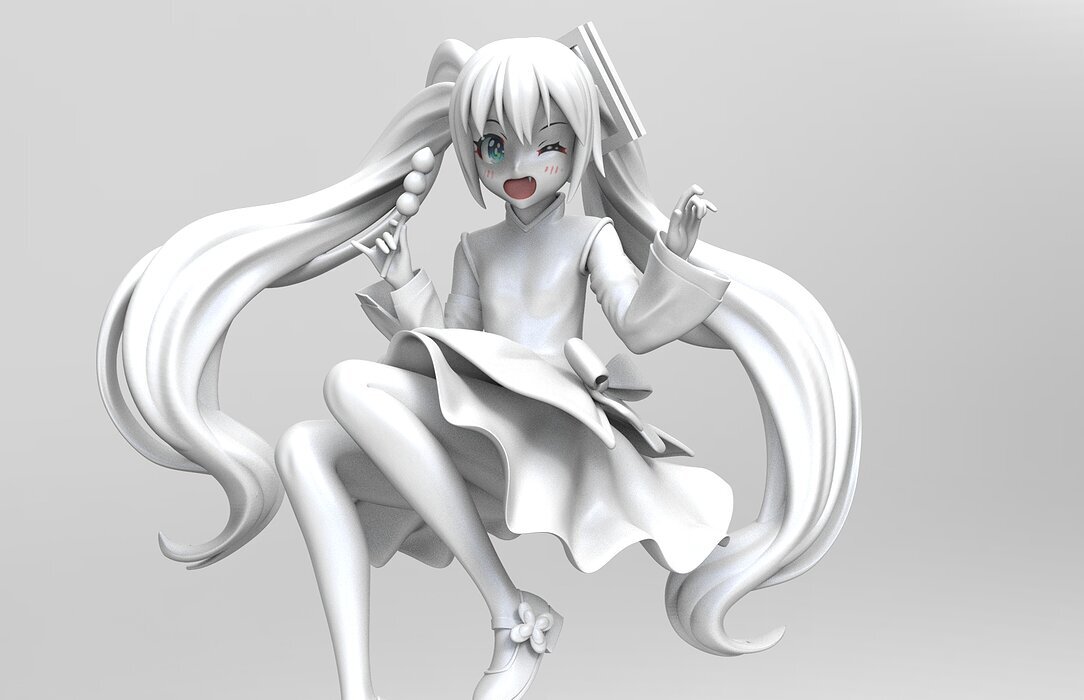 Hatsune Miku 3D STL Model — view 2