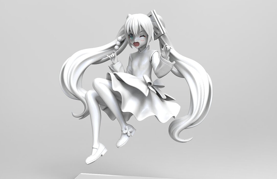 Hatsune Miku 3D STL Model — view 3