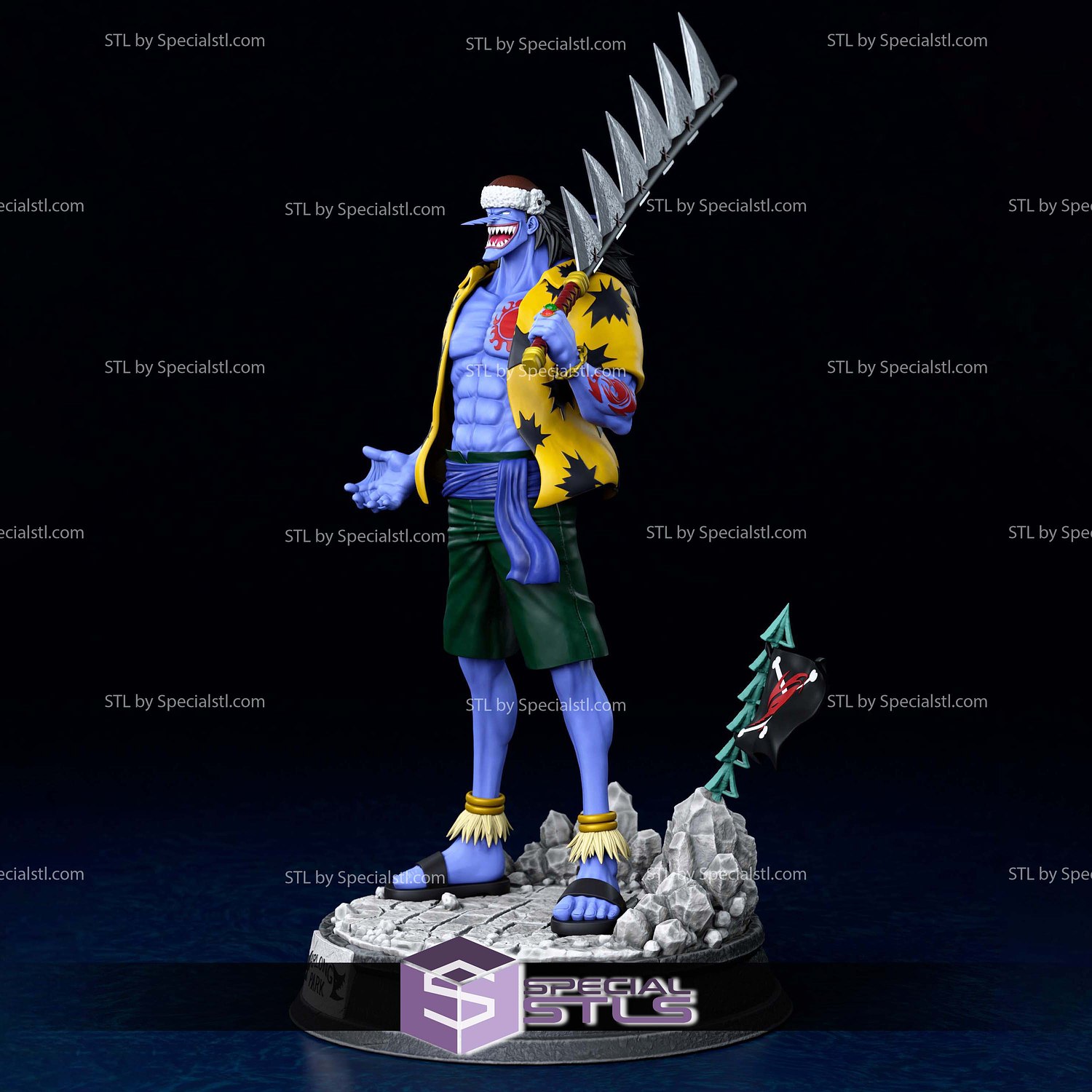 Arlong One Piece STL Files 3D Model — view 6