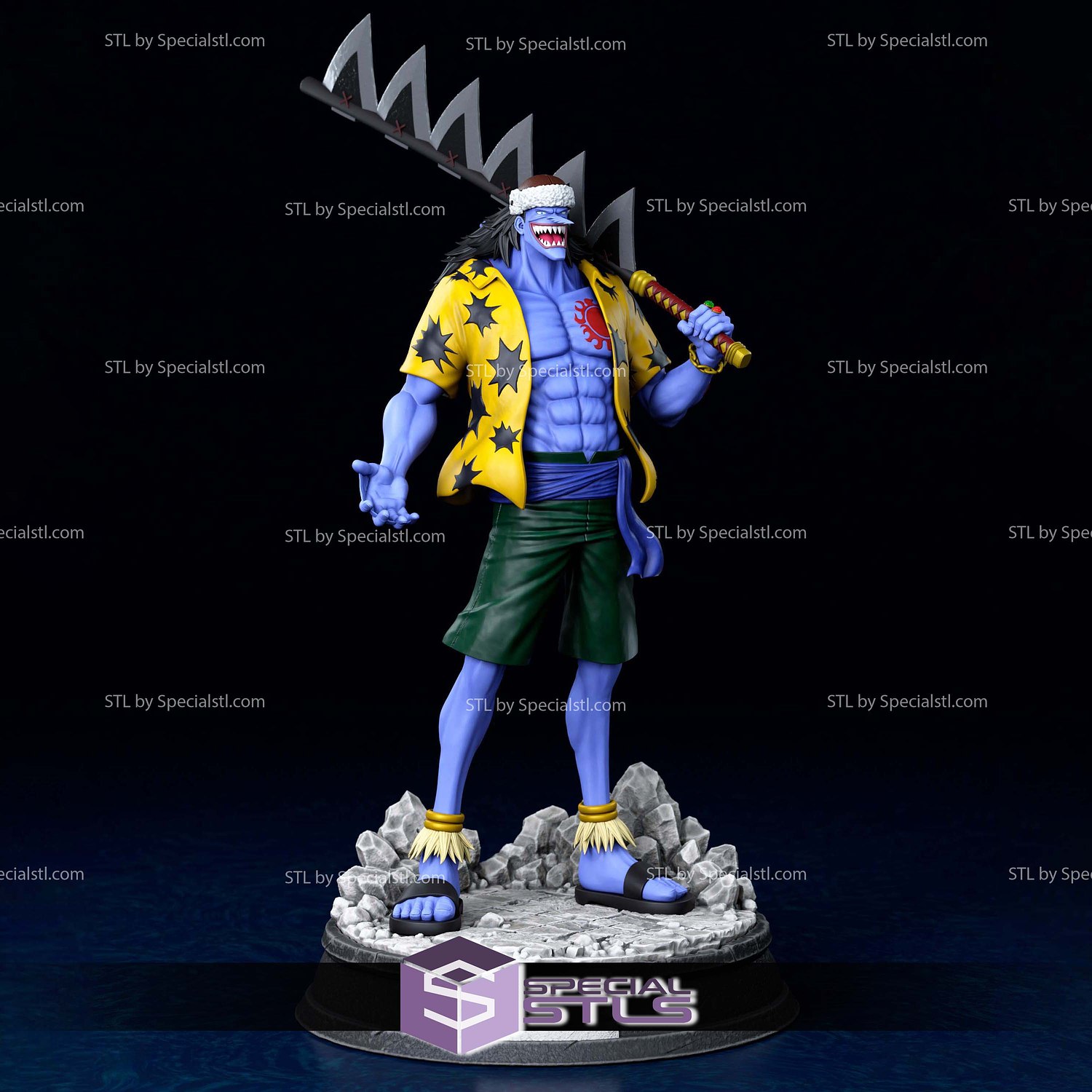 Arlong One Piece STL Files 3D Model — view 7