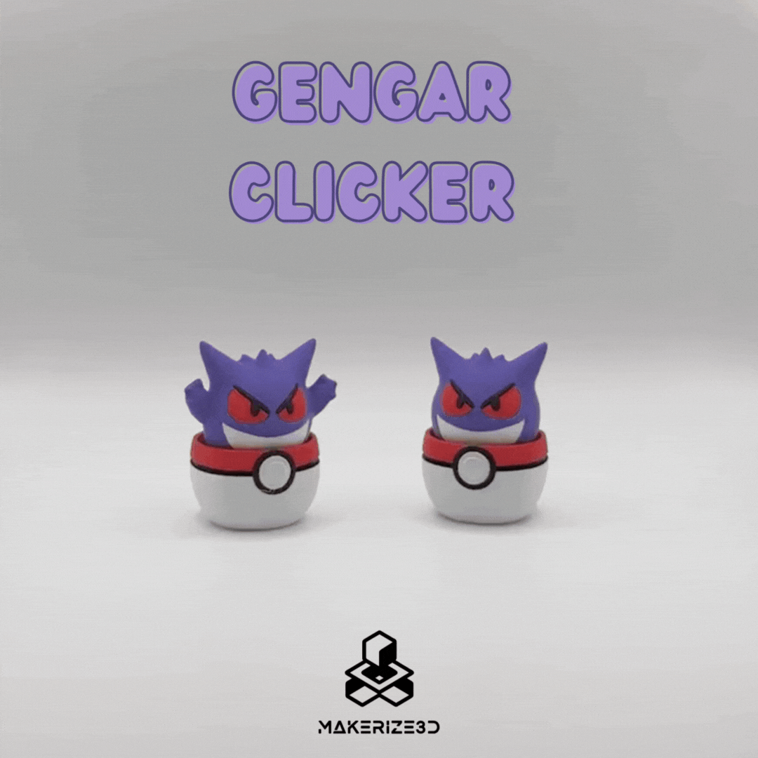 Gengar Poké Clicker 3D STL Model