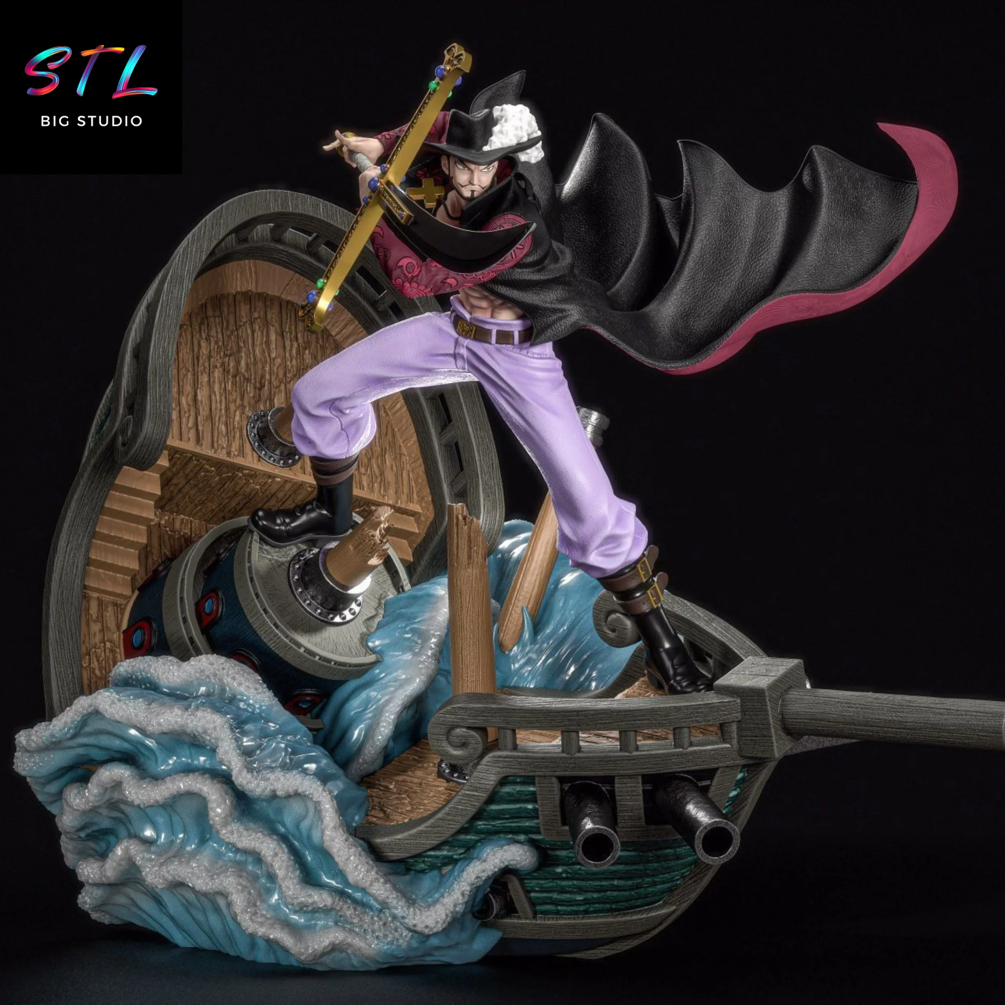 Dracule Mihawk STL | Epic One Piece Diorama | 3D Printable Model Model