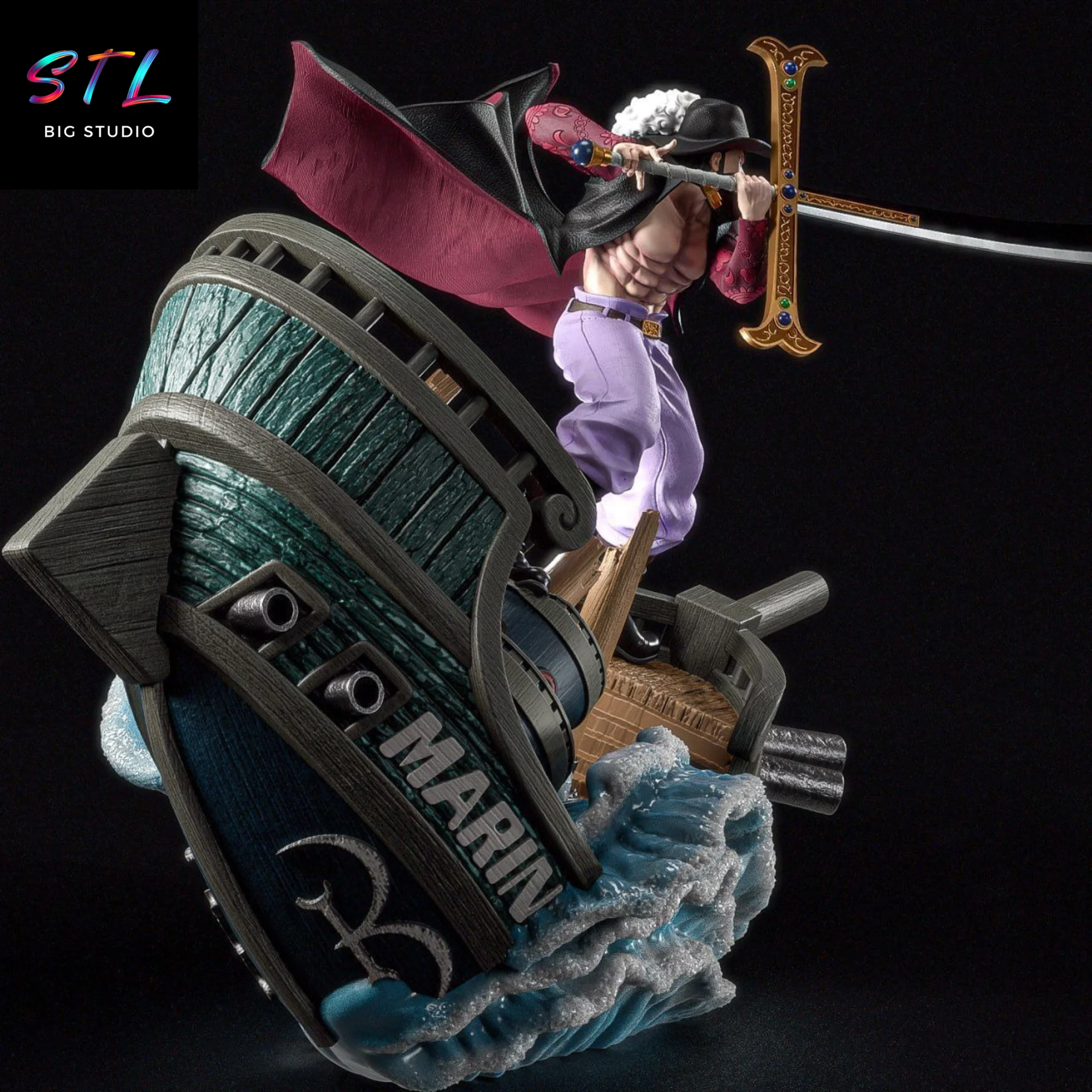 Dracule Mihawk STL | Epic One Piece Diorama | 3D Printable Model Model — view 2