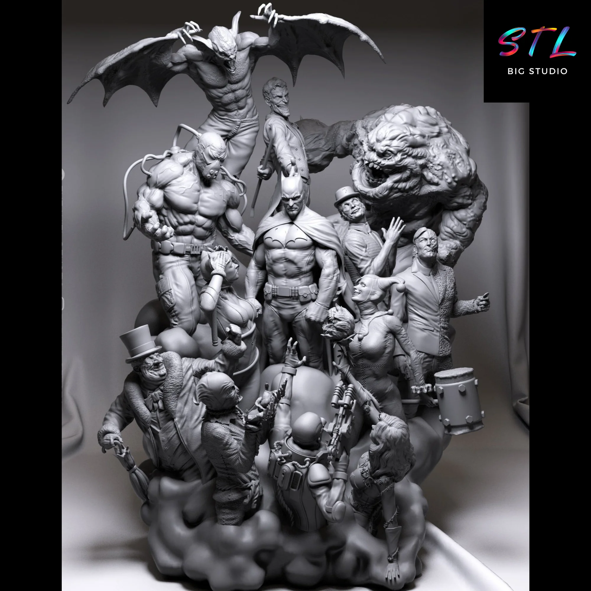 Batman and Enemies Diorama STL | DC Comics | 3D Printable Figure Model