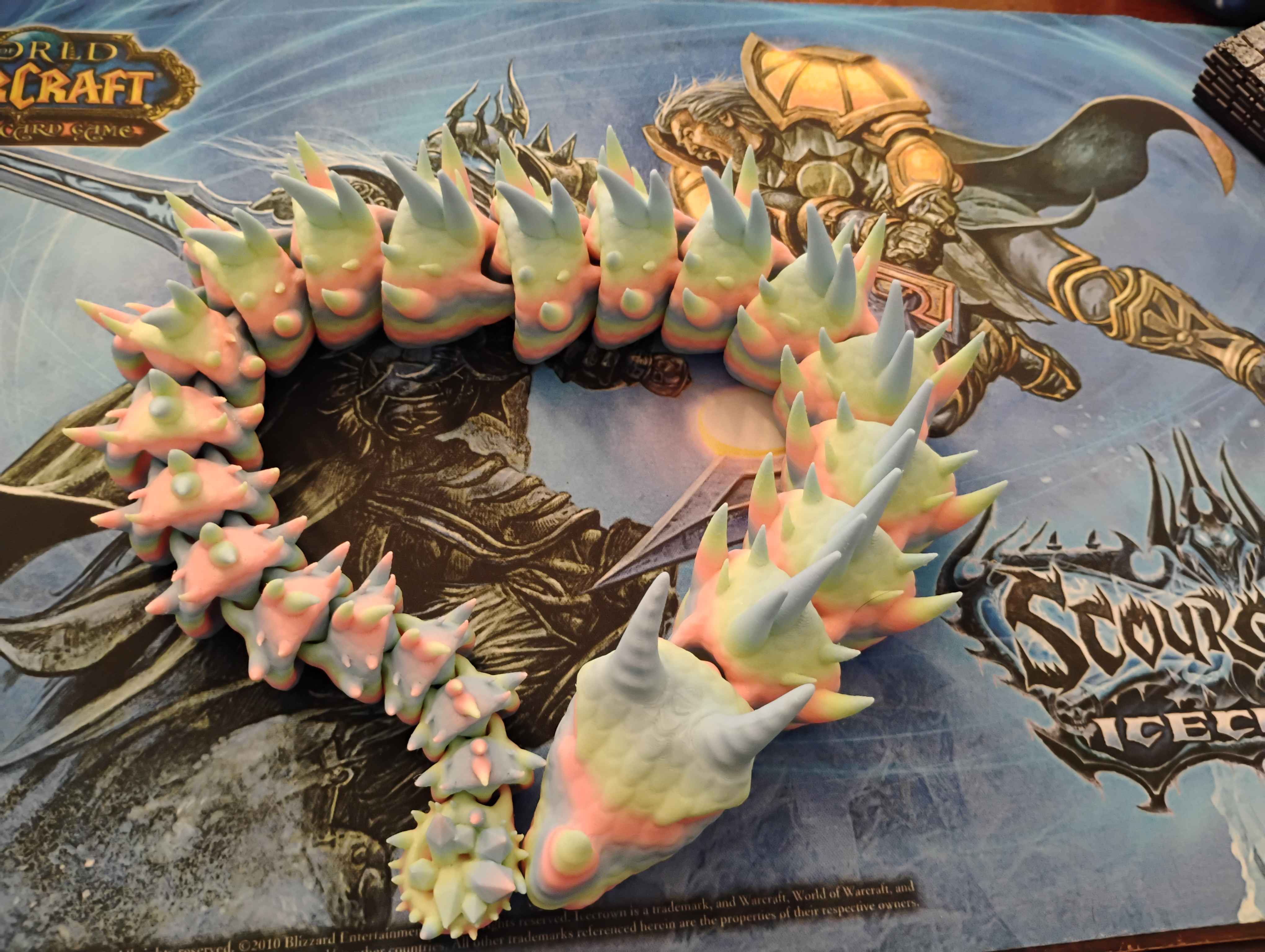 3 Horned Basilisk Painted 3D 3MF Model — view 3