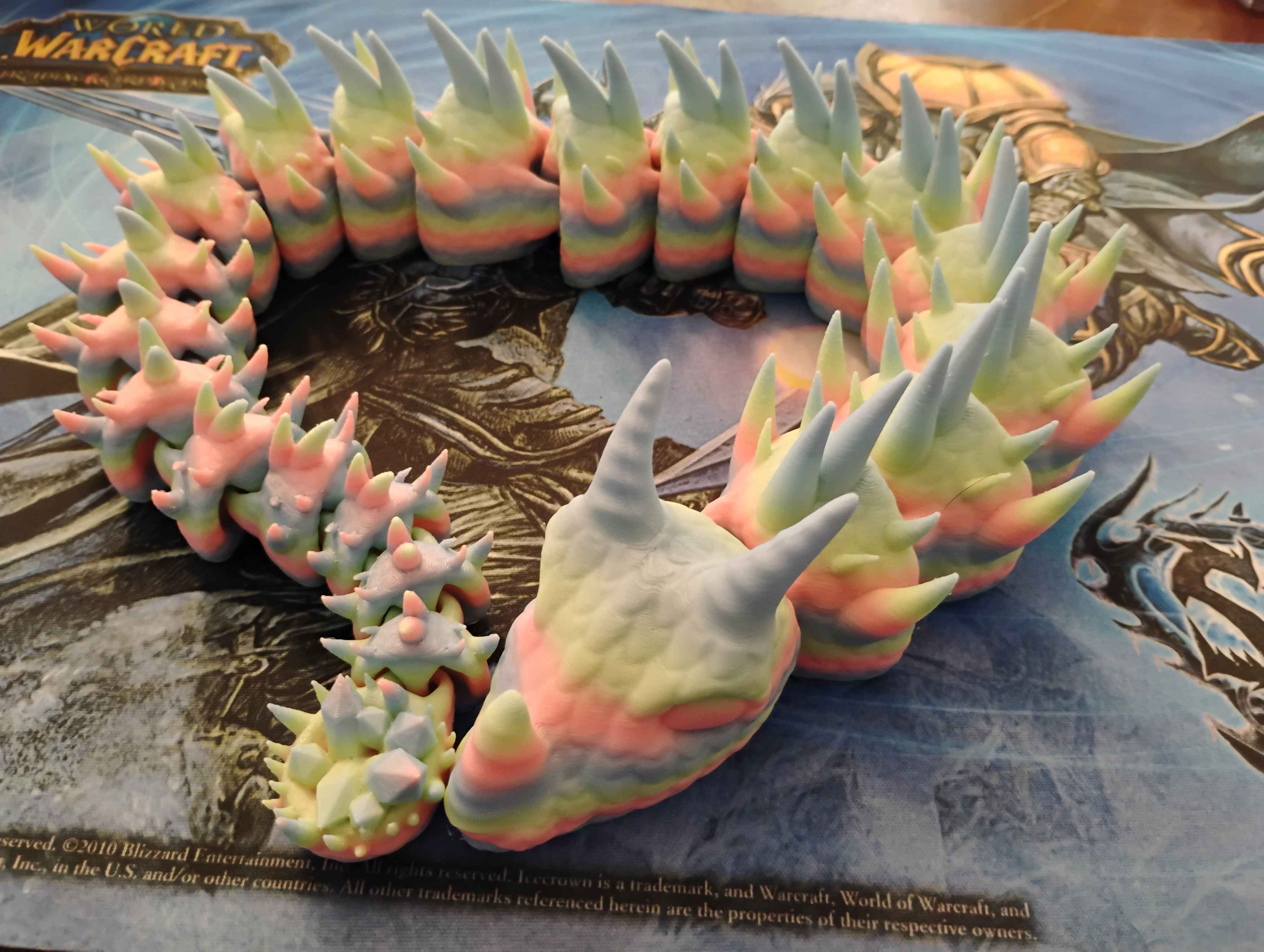 3 Horned Basilisk Painted 3D 3MF Model — view 4