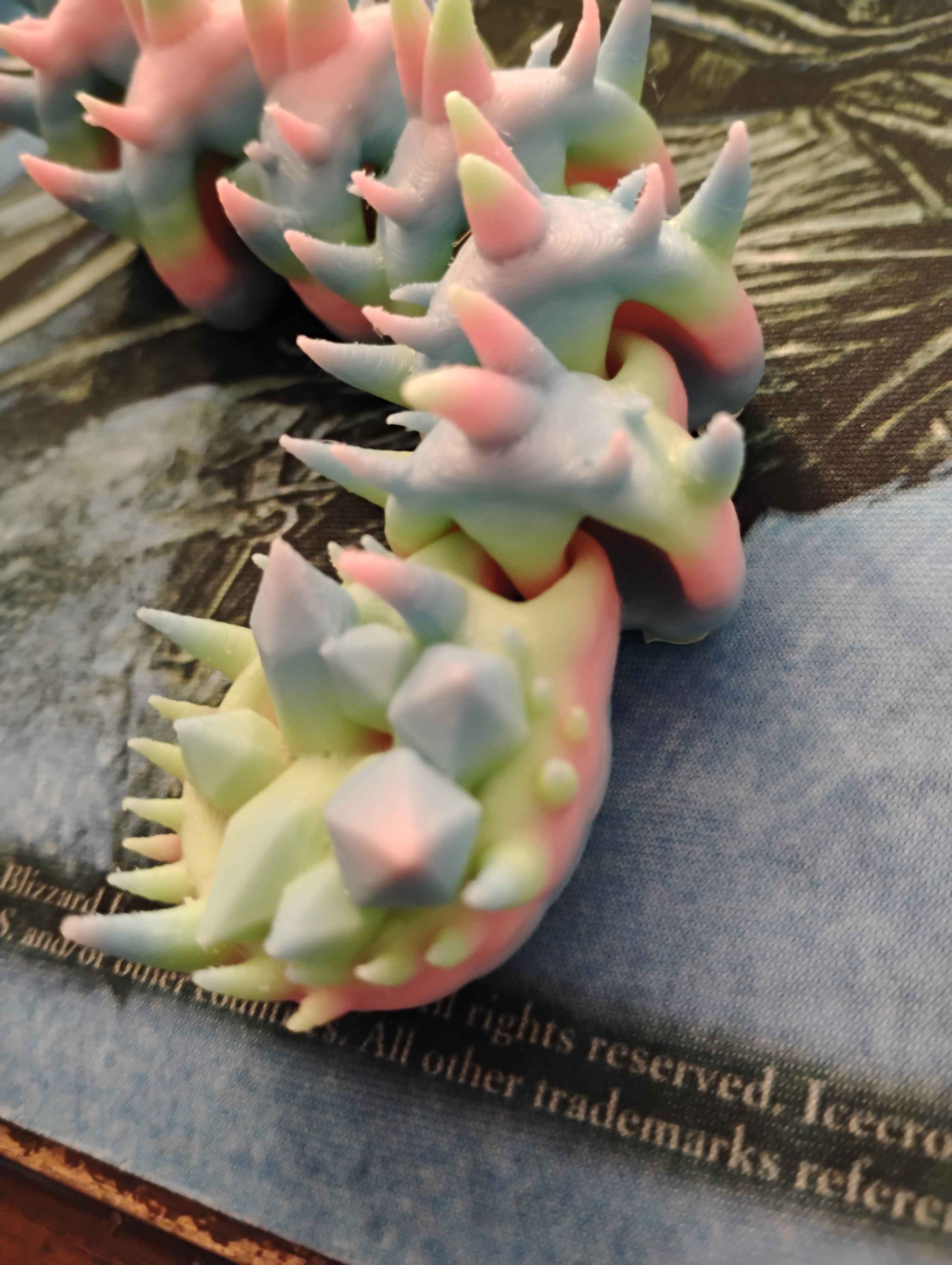 3 Horned Basilisk Painted 3D 3MF Model — view 5