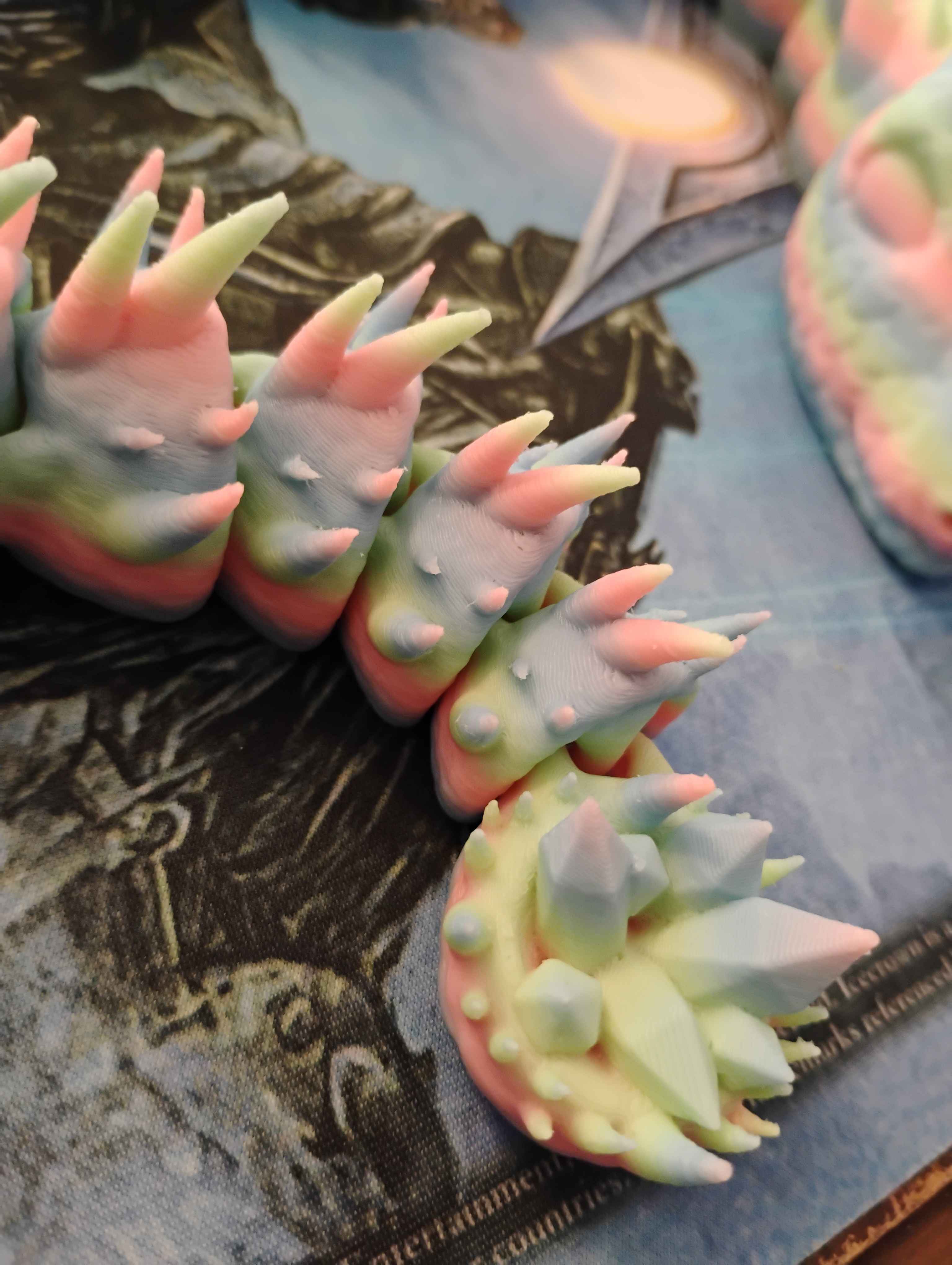 3 Horned Basilisk Painted 3D 3MF Model — view 7