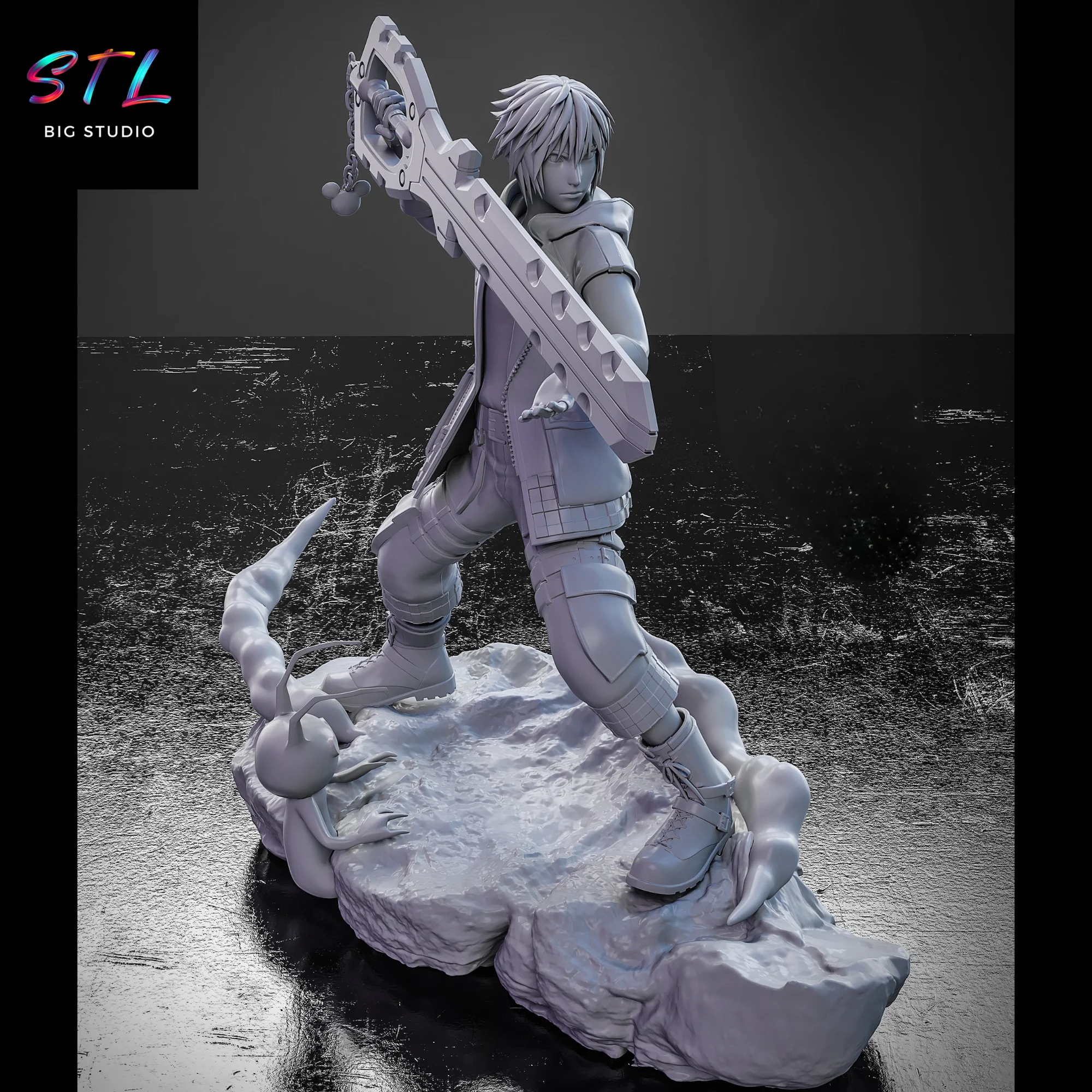 Riku STL | Kingdom Hearts | 3D Printable Figure Model — view 3