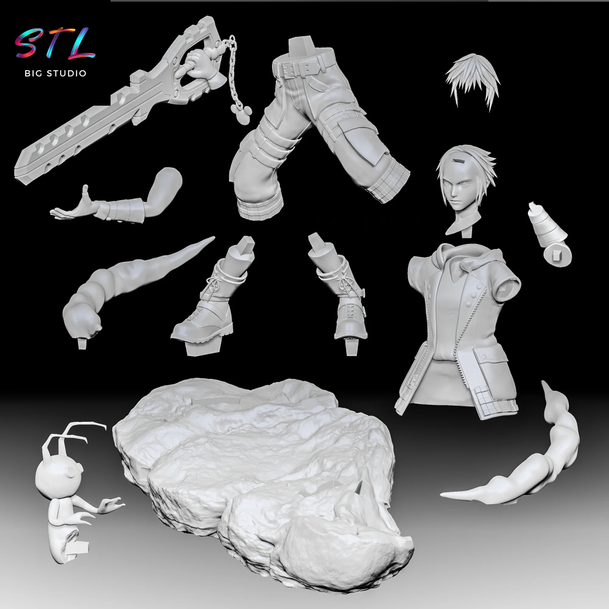 Riku STL | Kingdom Hearts | 3D Printable Figure Model — view 5