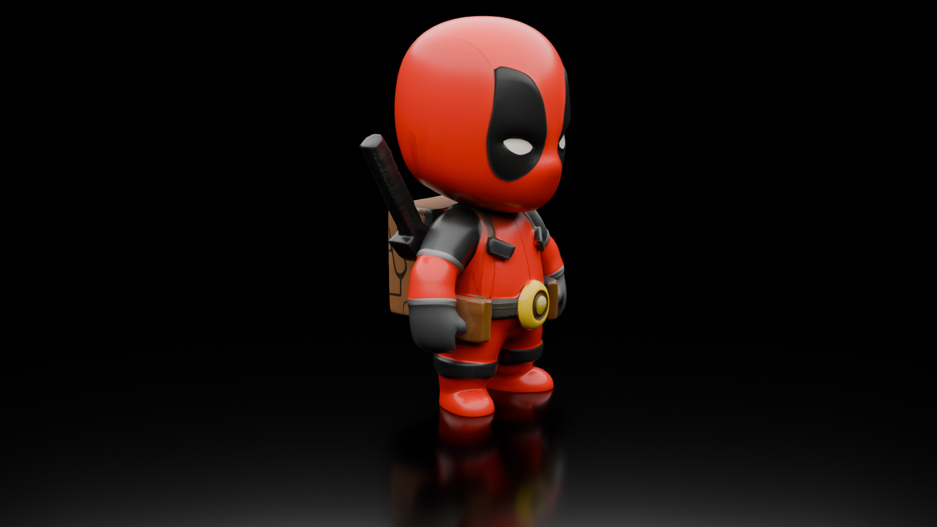 Crimson Crusader 3D BLEND Model — view 1