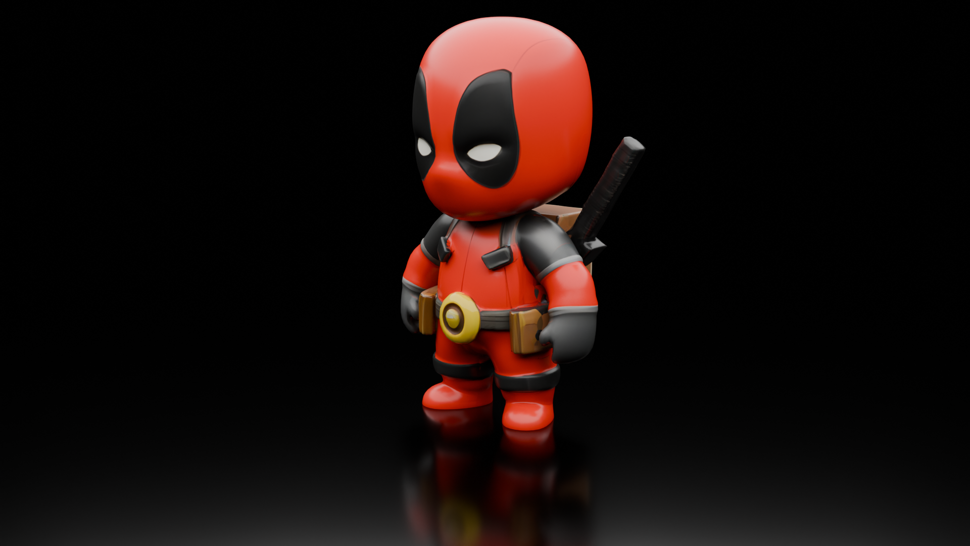 Crimson Crusader 3D BLEND Model — view 4