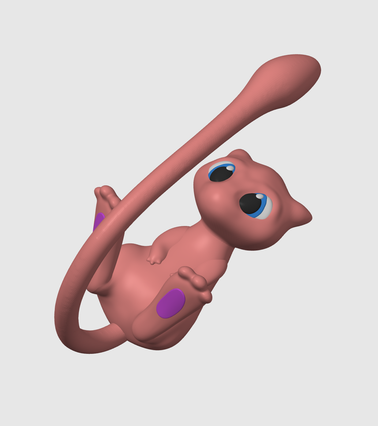 Mew Pokemon (3mf included) 3D STL Model — view 2