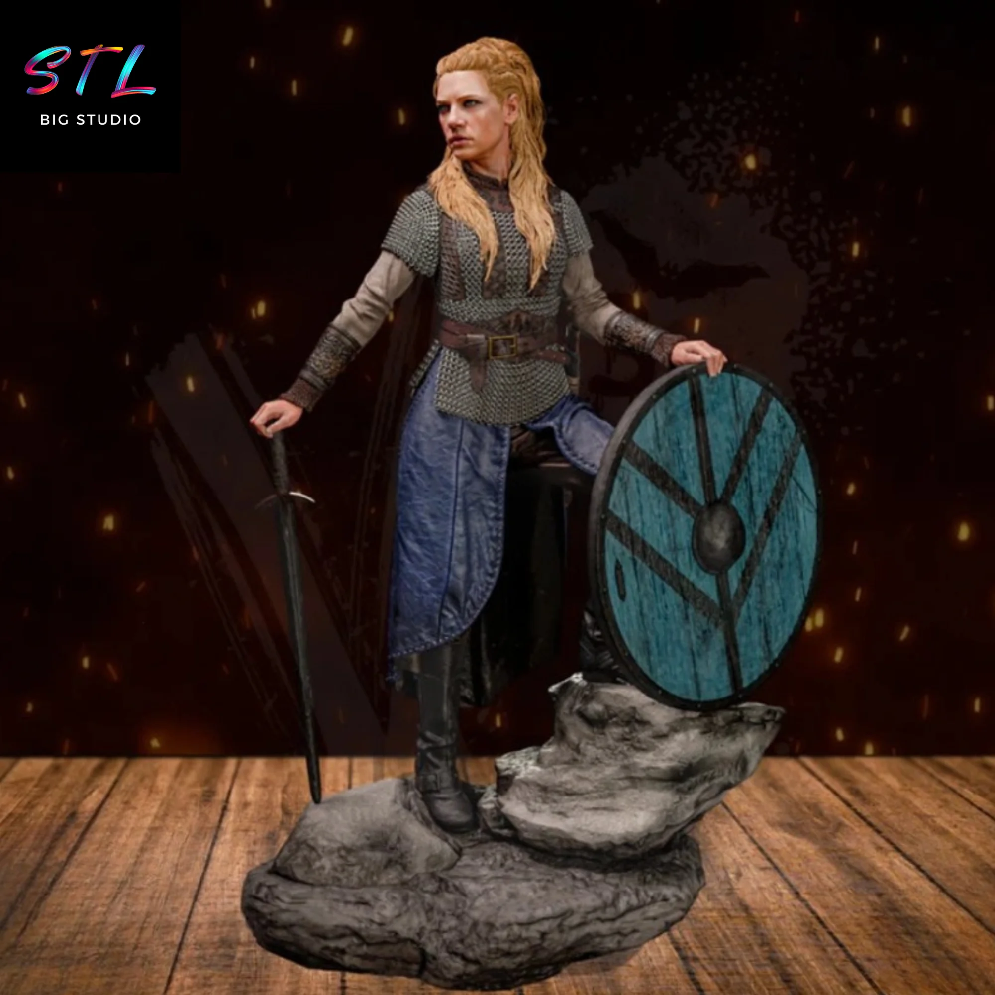 Lagertha STL | Vikings | 3D Printable Figure Model