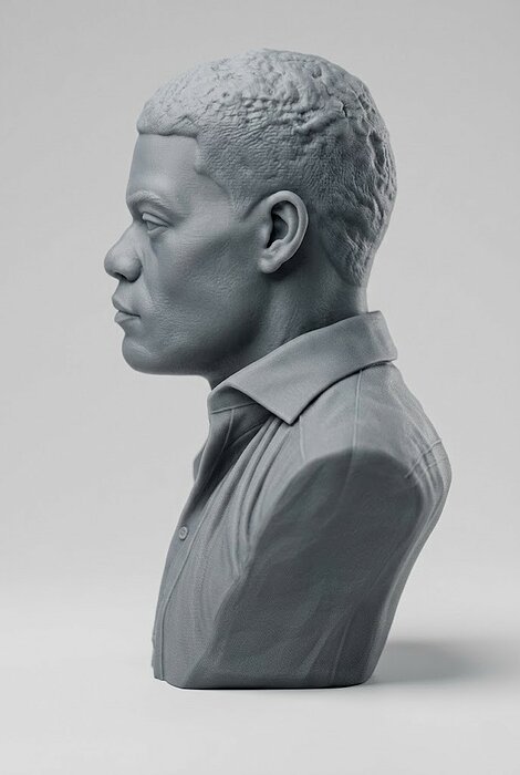 Jason Luv bust 3D OBJ Model — view 5
