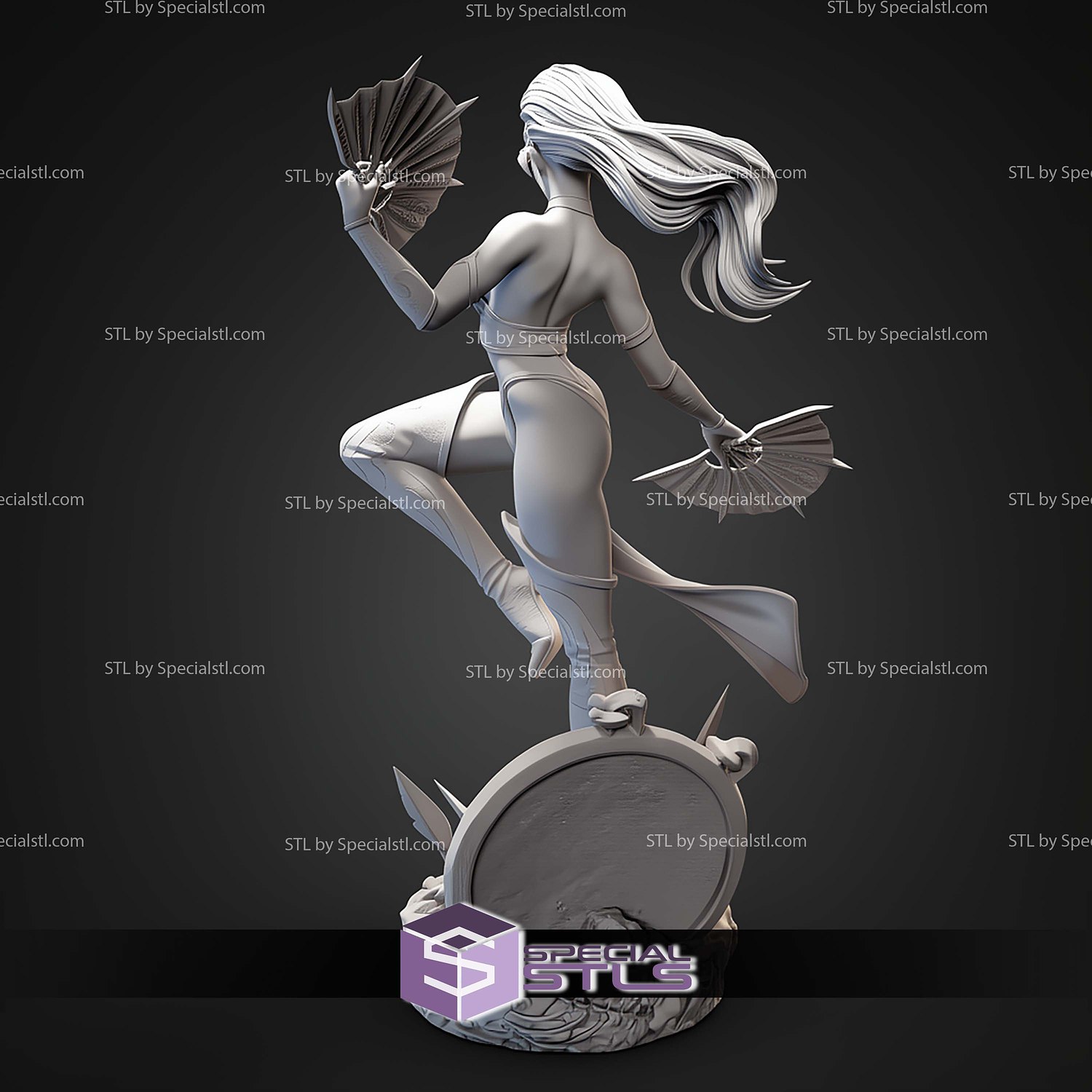 Kitana Mortal Kombat 261mm STL Files 3D Model — view 7