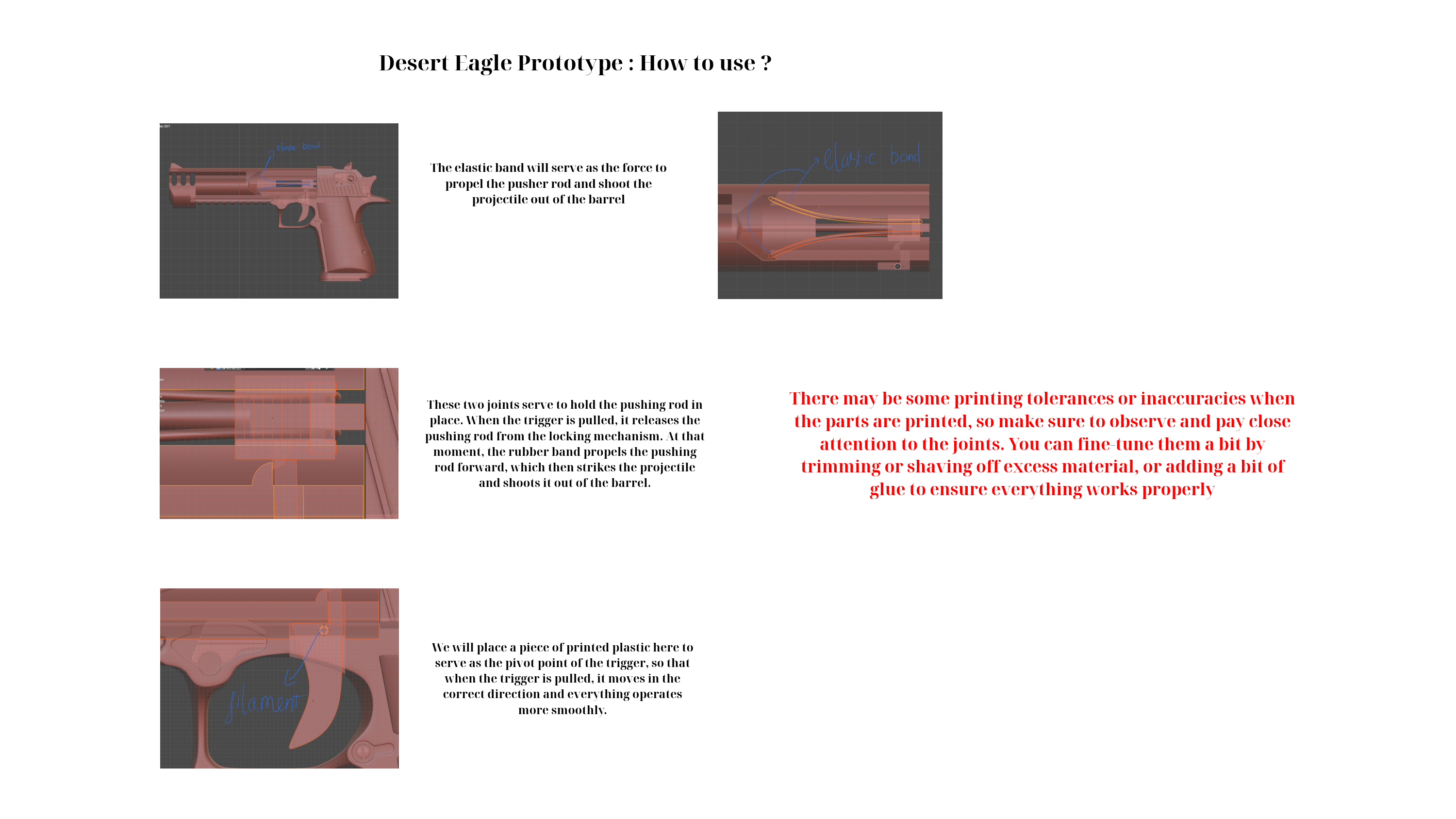 Desert Eagle 3D 3MF Model — view 5