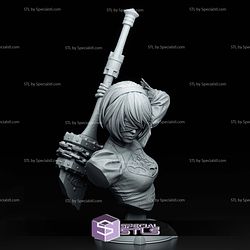 2B Nier Automata Bust 167mm 3D Printer Files STL Model