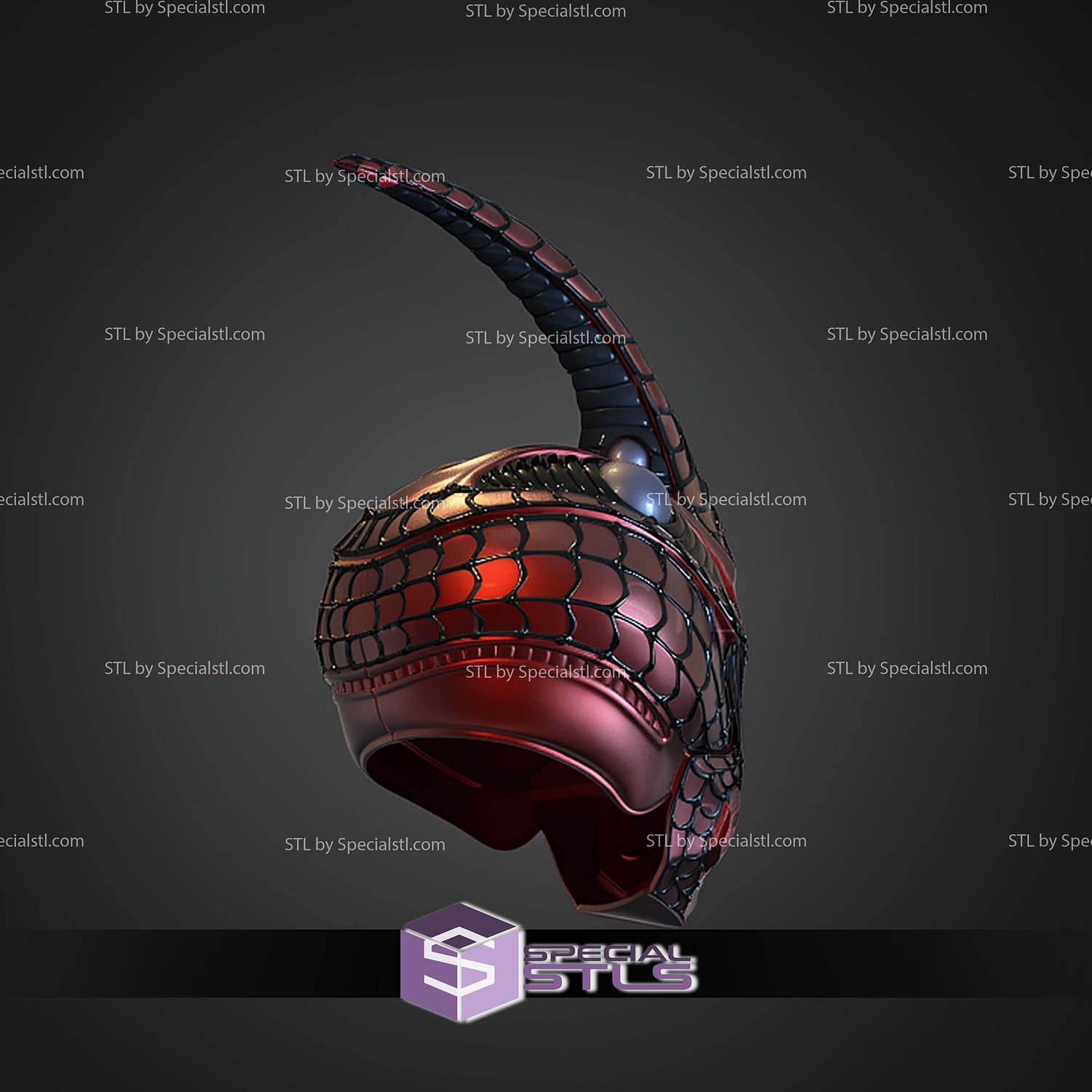 Cosplay STL Files Spider Guyver Helmet 3D Model — view 2