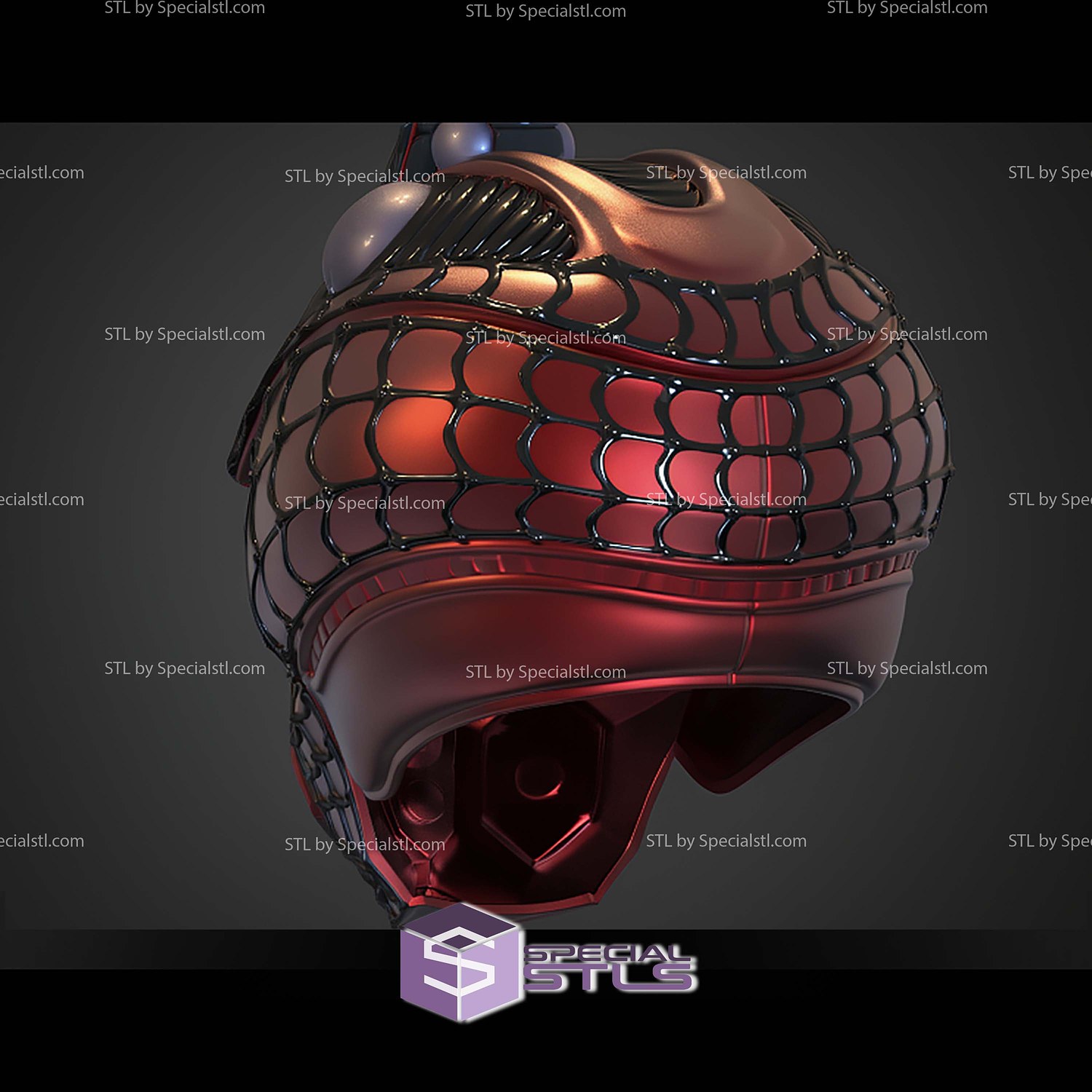 Cosplay STL Files Spider Guyver Helmet 3D Model — view 4