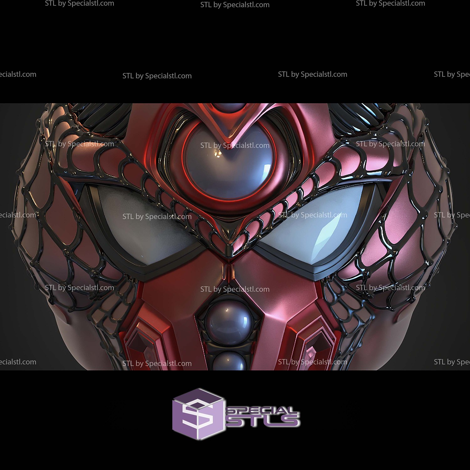 Cosplay STL Files Spider Guyver Helmet 3D Model — view 5