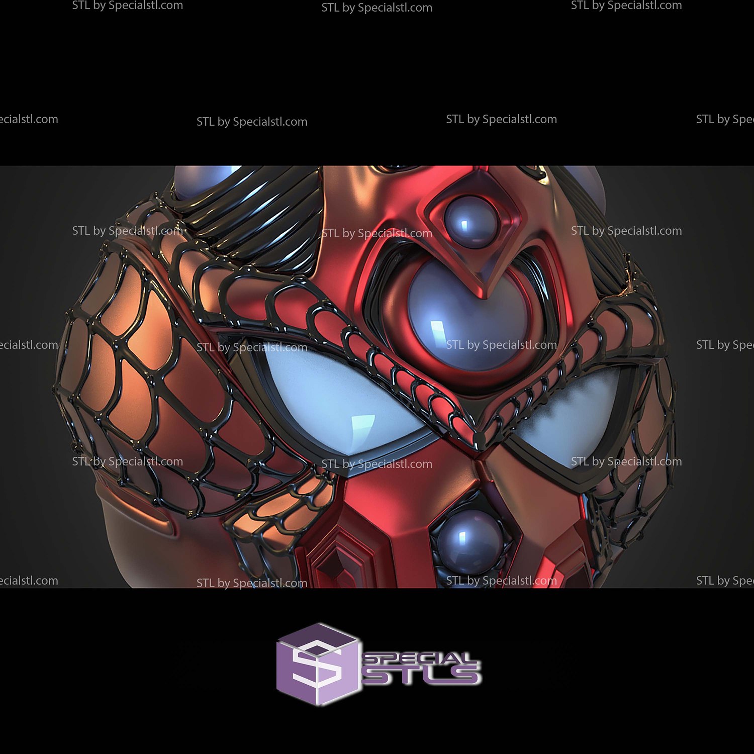 Cosplay STL Files Spider Guyver Helmet 3D Model — view 7