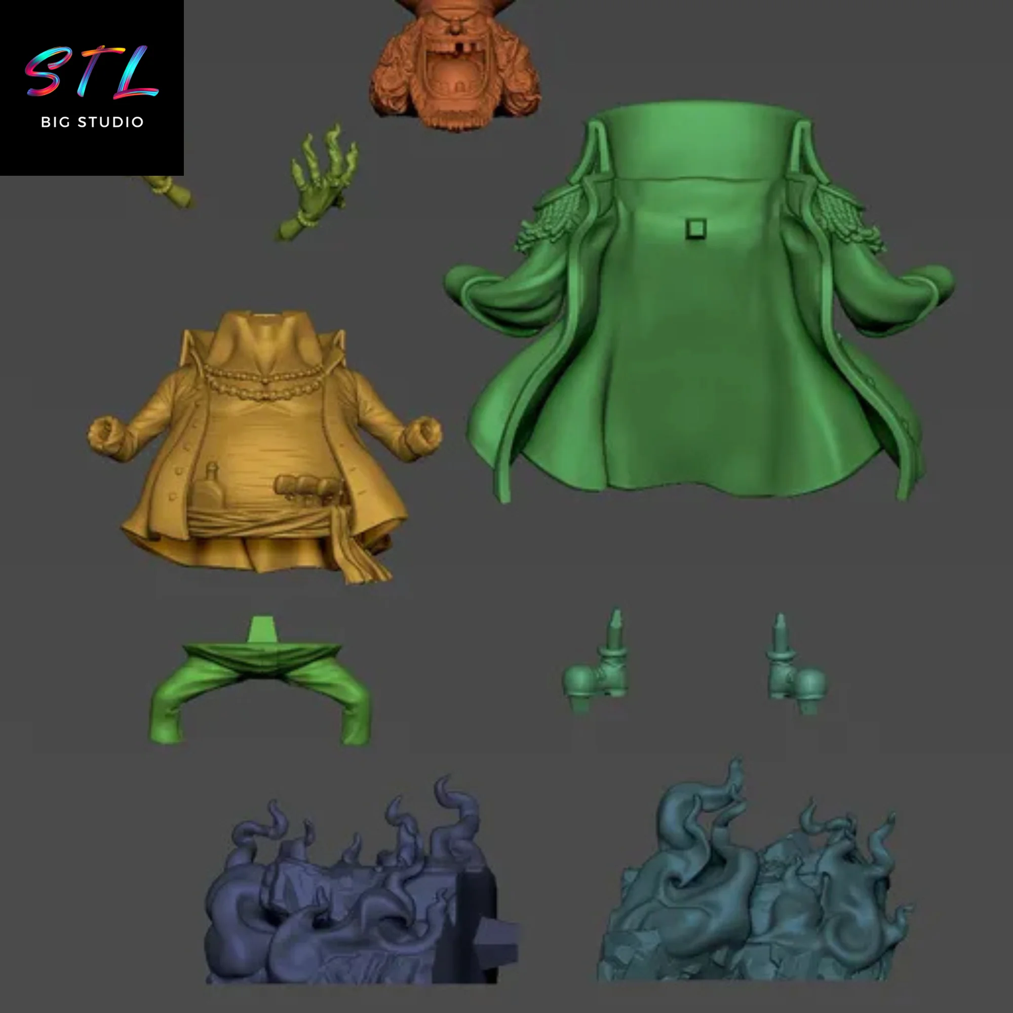 Blackbeard STL | Marshall D. Teach 3D Printable Figure | One Piece Model — view 7