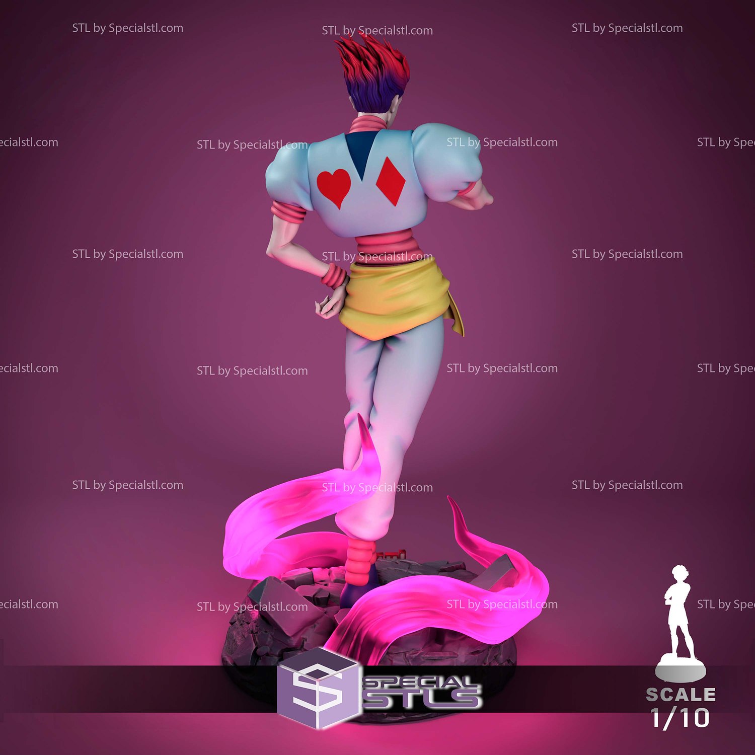 Hisoka 1-10 Scale 3D Printer Files STL Model — view 3