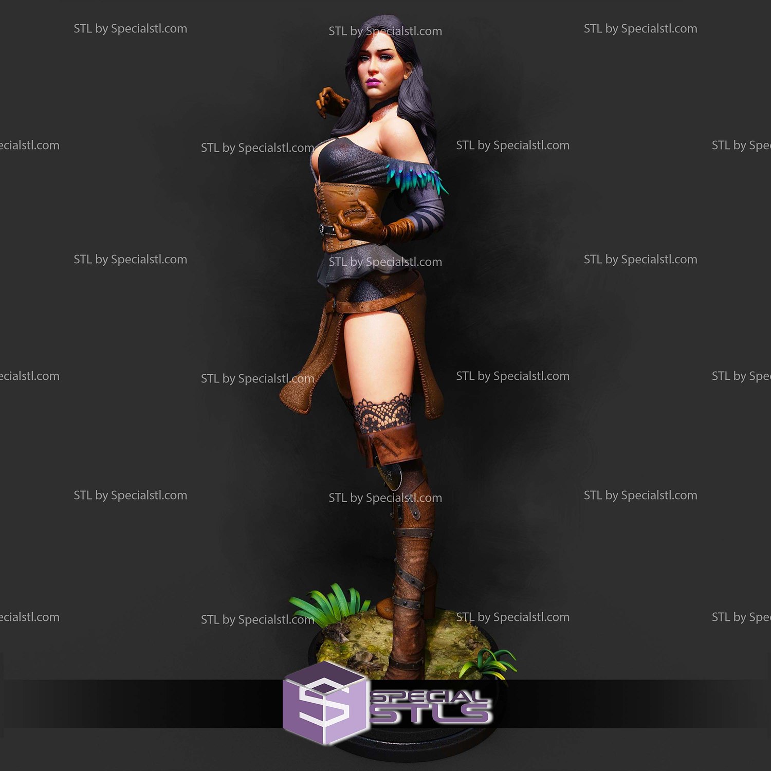 Yennefer Standalone Sculptures 3D Printing STL Model — view 3