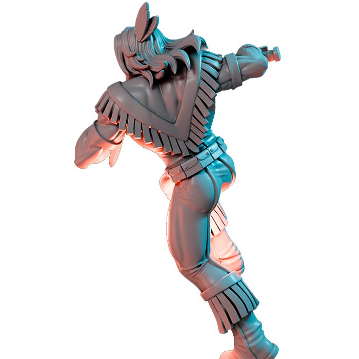 Running Sun On 50mm Base III - Heroic Scale Miniature 3D STL Model — view 5
