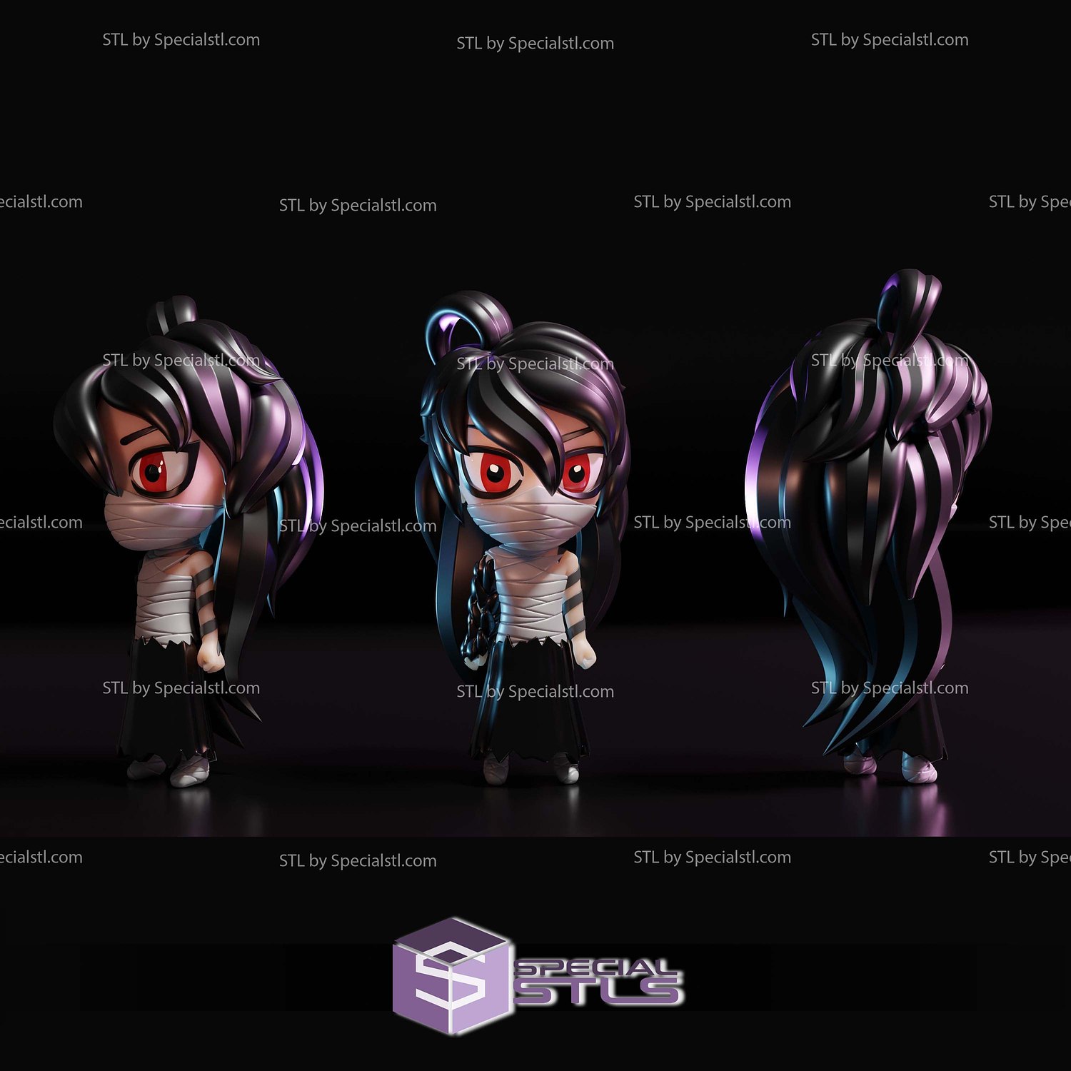 Ichigo Final Getsuga Tensho Chibi STL Files 3D Model — view 2