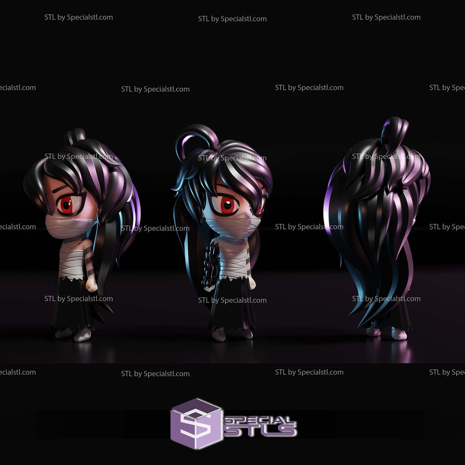 Ichigo Final Getsuga Tensho Chibi STL Files 3D Model — view 4