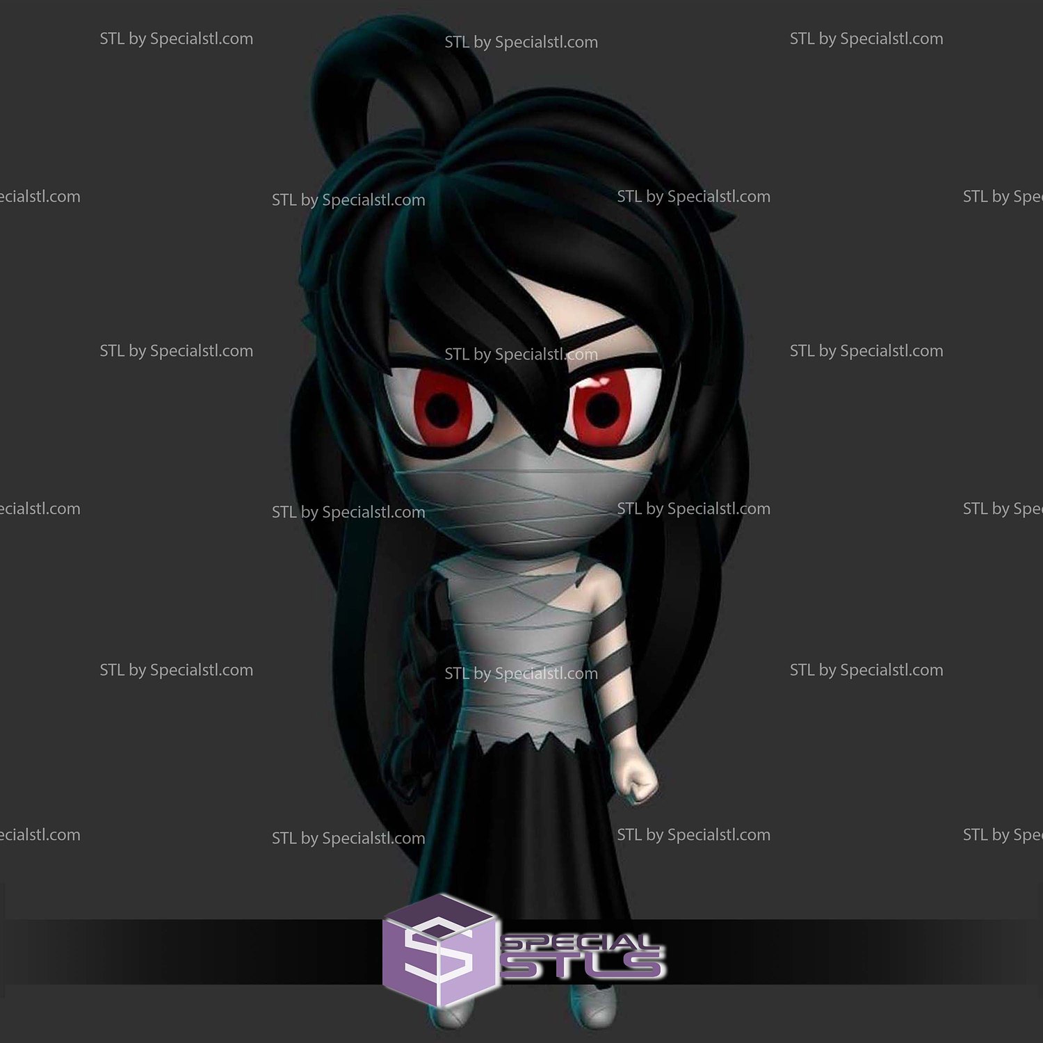 Ichigo Final Getsuga Tensho Chibi STL Files 3D Model — view 5