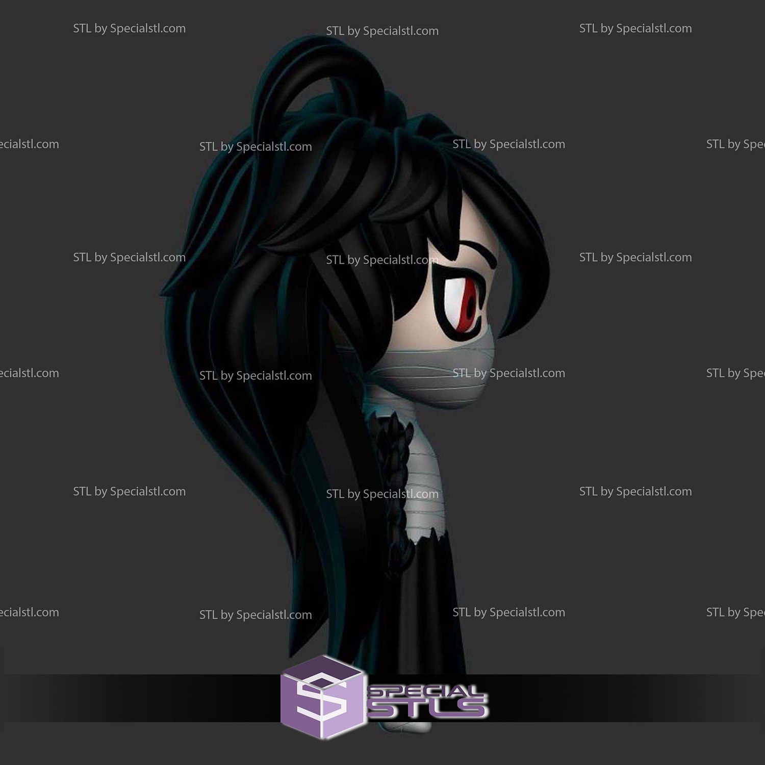 Ichigo Final Getsuga Tensho Chibi STL Files 3D Model — view 6