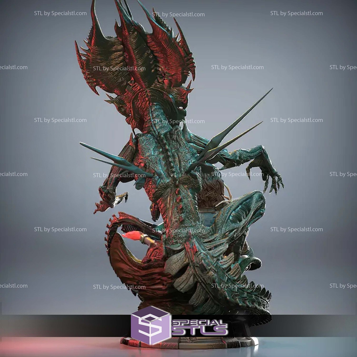 Ellen Ripley and Alien 3D Printer Files STL Model — view 2