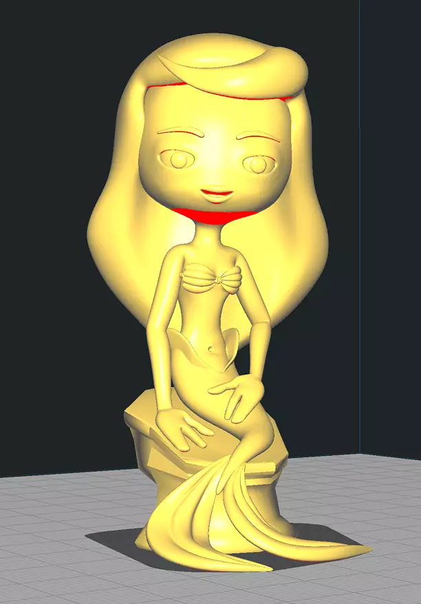Ariel Seated 3D STL Model