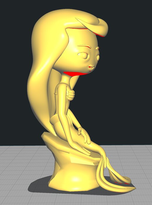Ariel Seated 3D STL Model — view 2