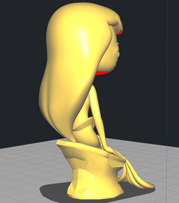 Ariel Seated 3D STL Model — view 3