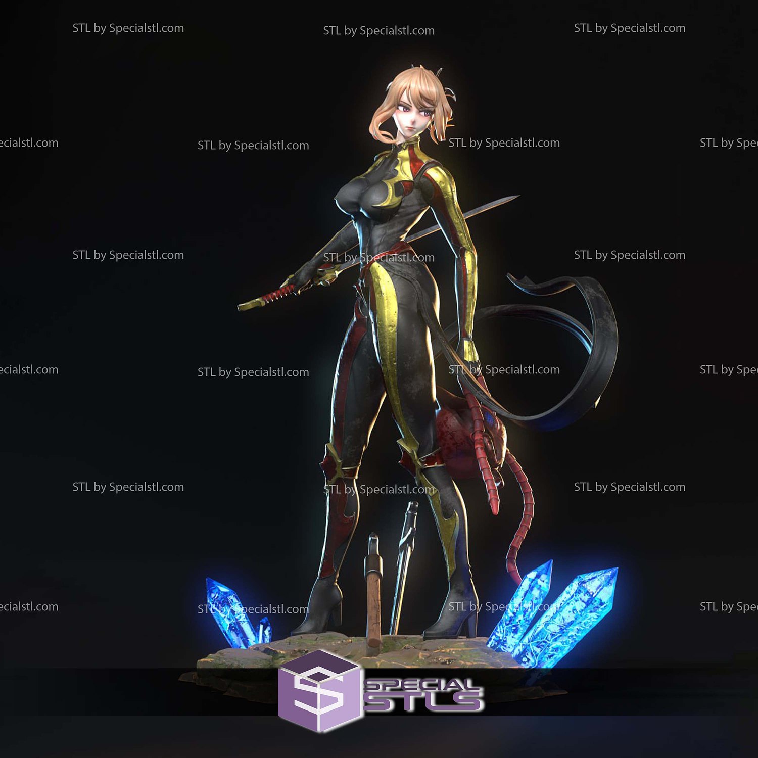 Cha Hae In Crystal Base STL Files 3D Model — view 2