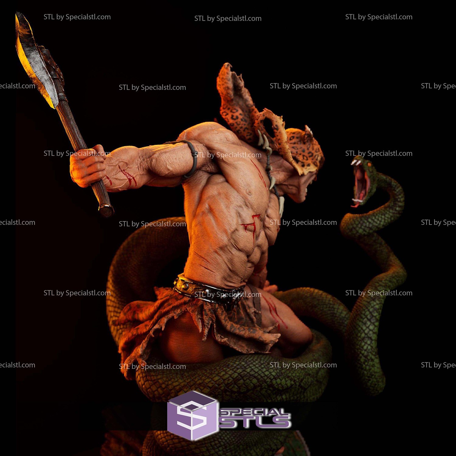 Jaguar God 1-6 STL Files 3D Model — view 4