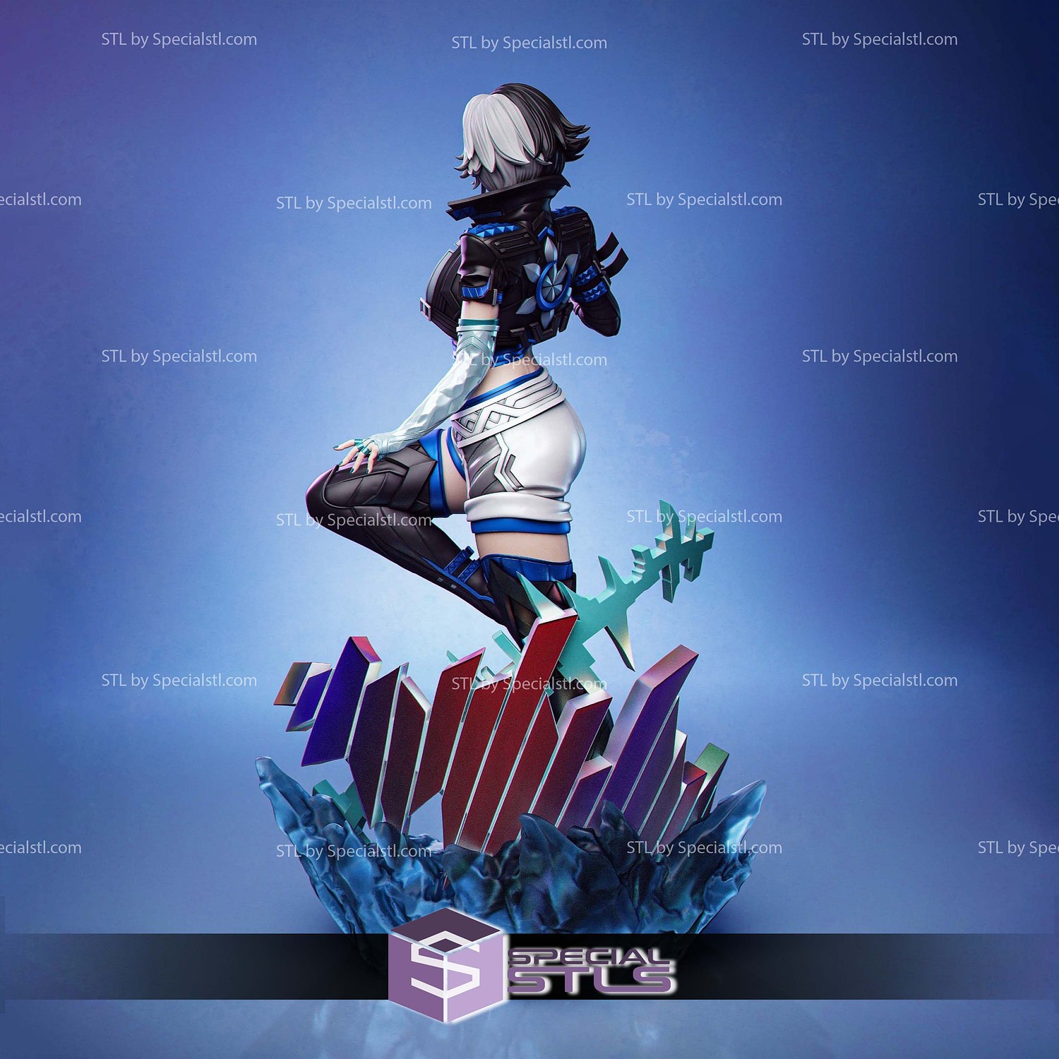 Luna Snow Marvel Rival V4 STL Files 3D Model — view 5