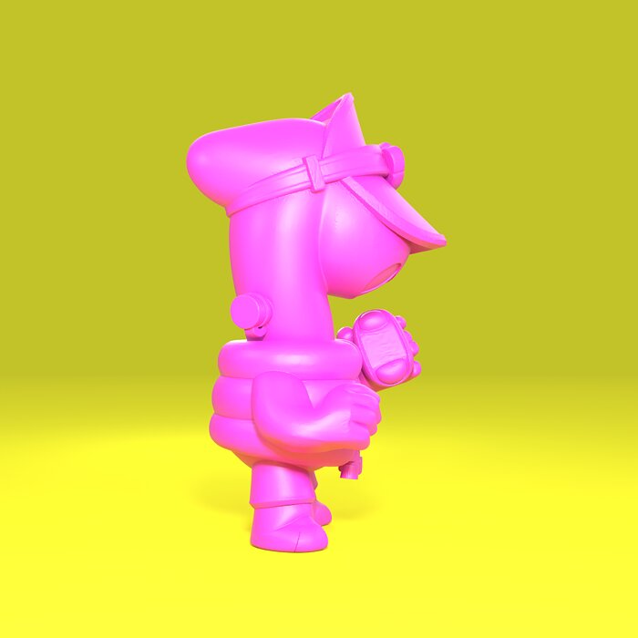 Doug Original - Brawl Stars 3D OBJ Model — view 2
