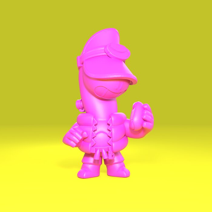 Doug Original - Brawl Stars 3D OBJ Model — view 5