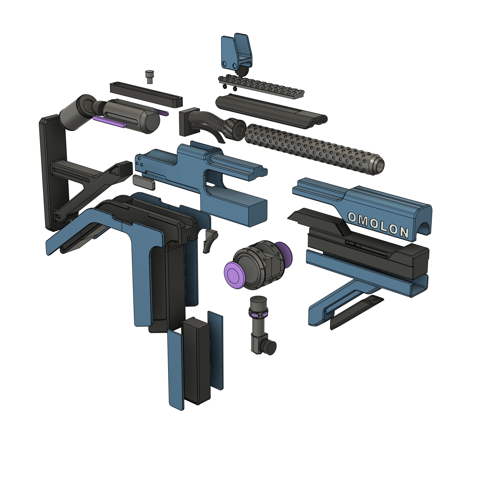 Omolon Phosphorous MG4 – Destiny 2 full printable 3D STL Model — view 5
