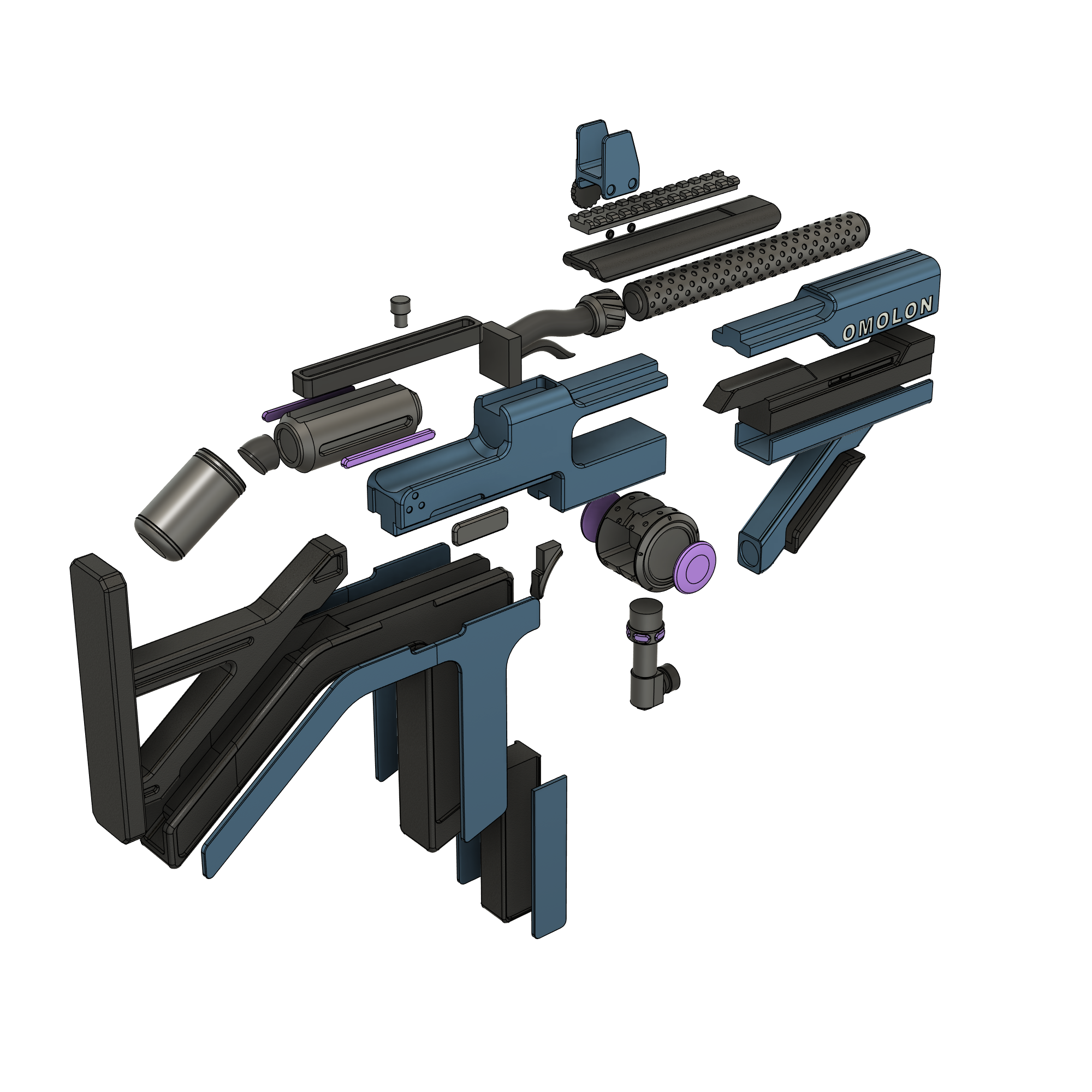 Omolon Phosphorous MG4 – Destiny 2 full printable 3D STL Model — view 6