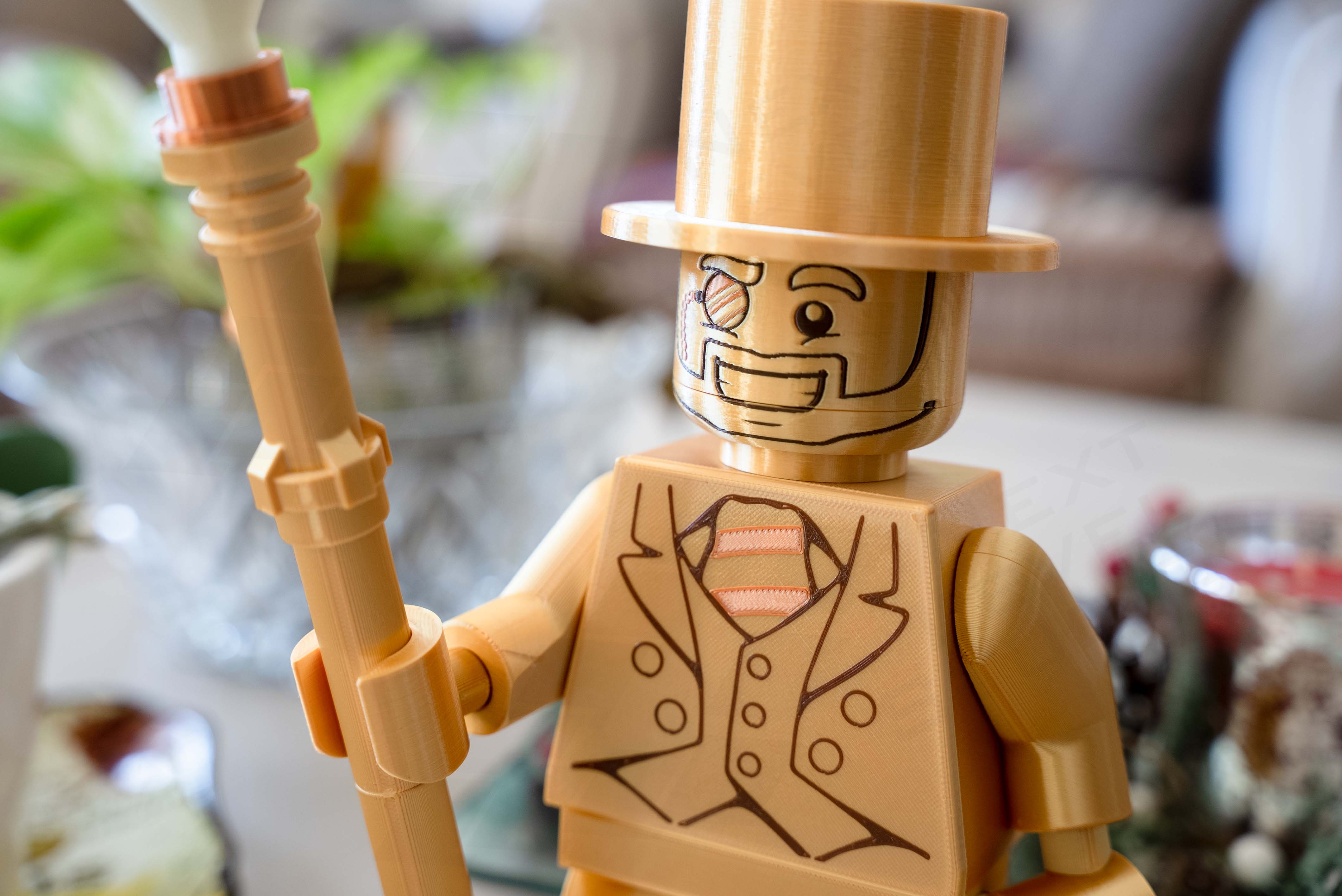 Mr. Gold – Giant Modular Minifigure (16") 3D STL Model